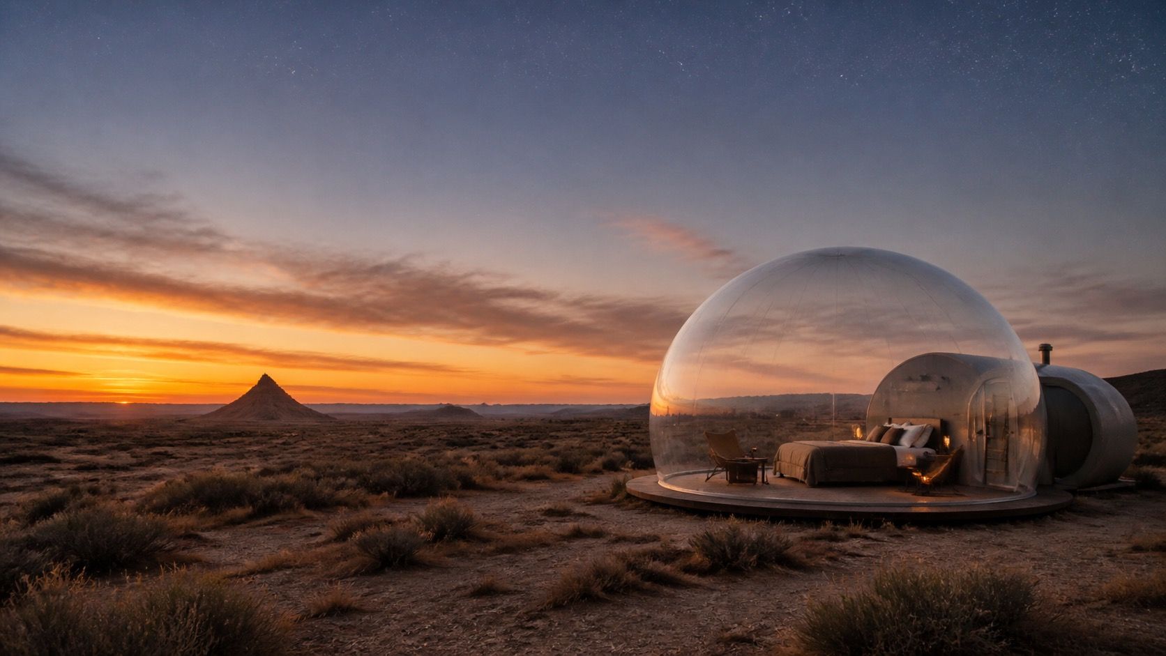 Bardenas reales hotel burbuja