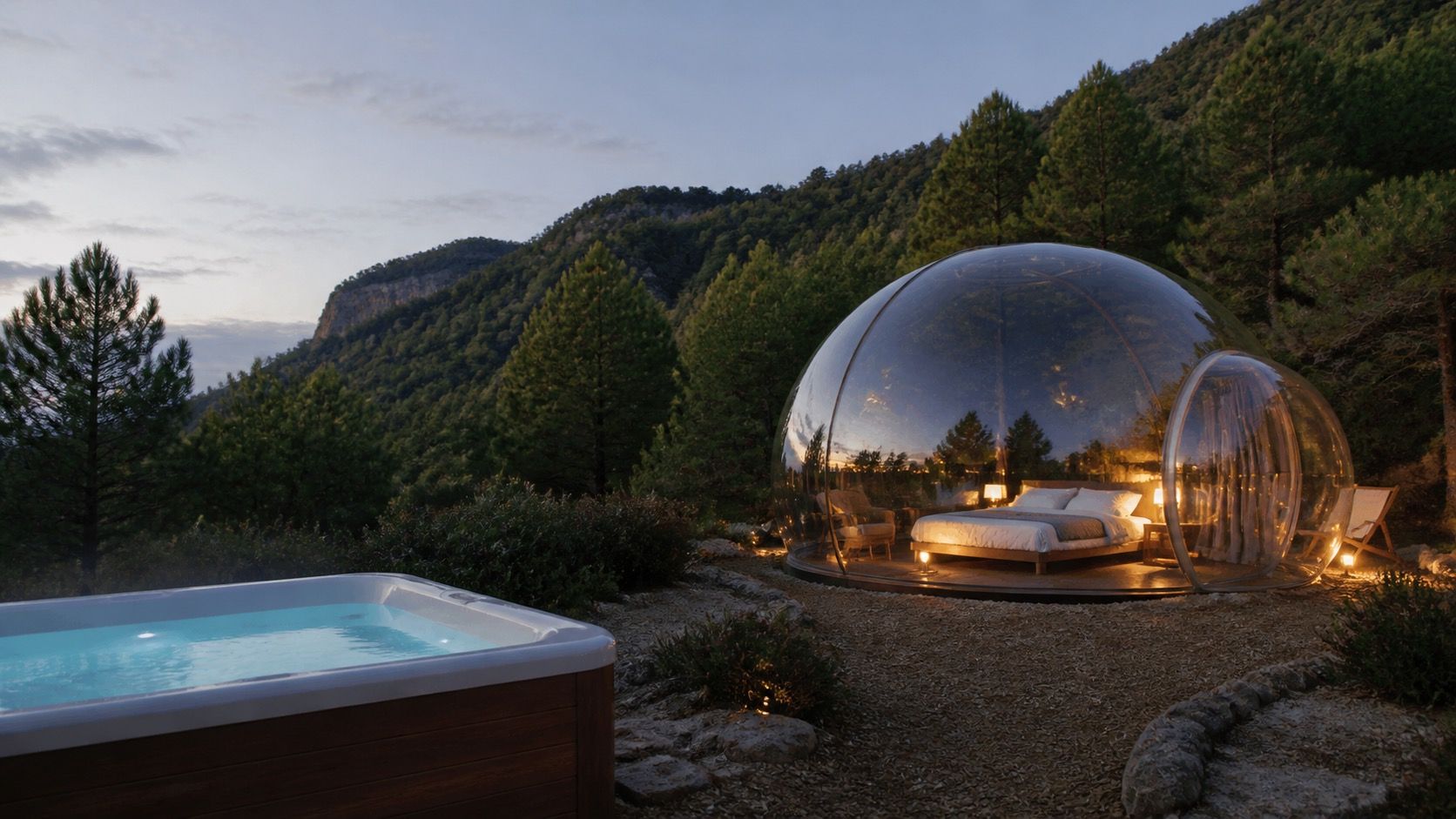Hotel burbuja cataluña con jacuzzi